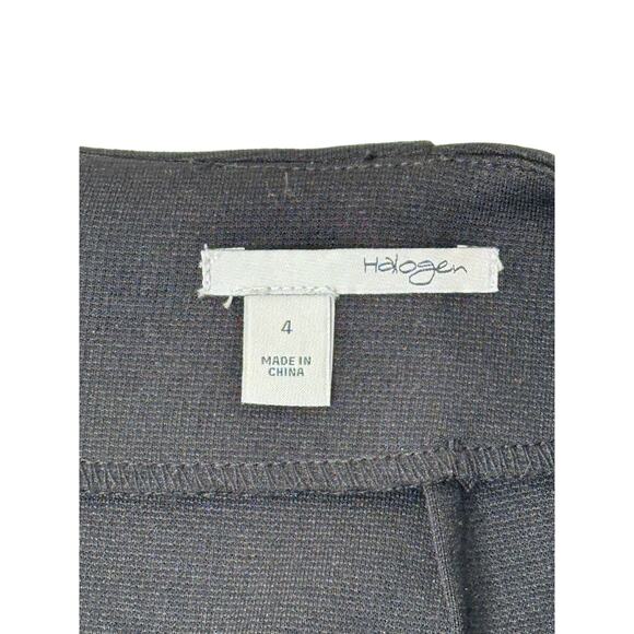 Halogen Fit and Flare Mini Skirt with Faux Leather Pleated Hem Black Size 4 - Picture 4 of 8